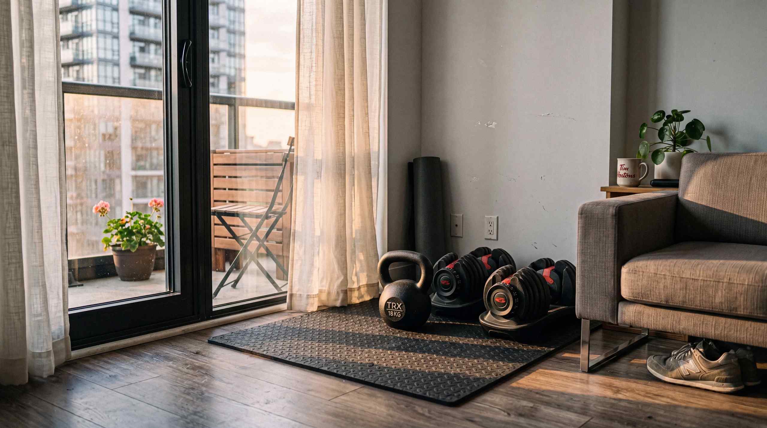 weights in an apartment